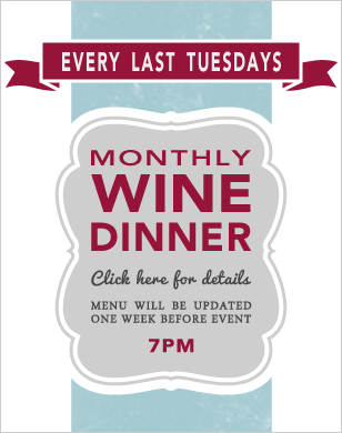 Monthly Wine Dinner - Every Last Tuesdays - 7PM - Andiamo Ristorante - Austin TX